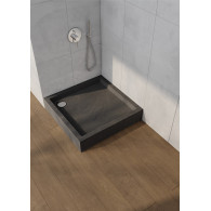 Medium Black Stone brodzik kwadratowy czarny kamień 90 cm