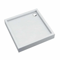 Medium White Stone brodzik kwadratowy biały kamień 90x90 cm