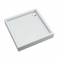 Medium White Stone brodzik kwadratowy biały kamień 90x90 cm