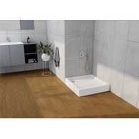 Medium White Stone brodzik kwadratowy biały kamień 90x90 cm