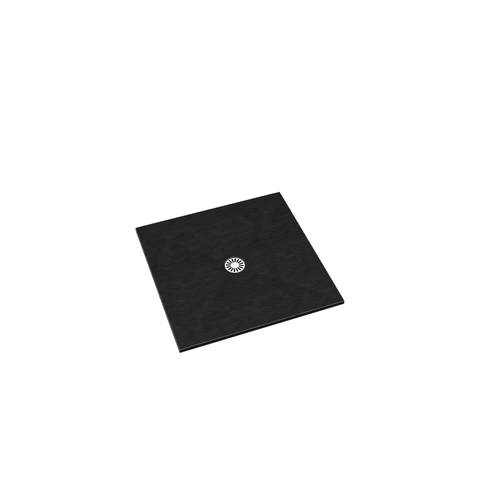 Wyprzedaż SCHEDPOL brodzik kompozytowy kwadratowy czarny kamień 90 cm