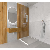 Mestrii Senta Prime brodzik kwadratowy biały, gładki 90x90 cm