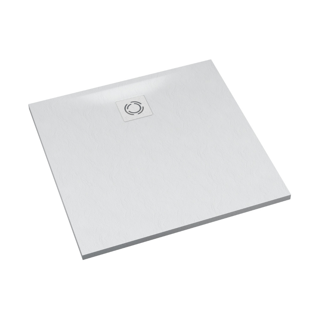 Magnific White Stone Brodzik biały kamień kwadratowy 90x90 cm