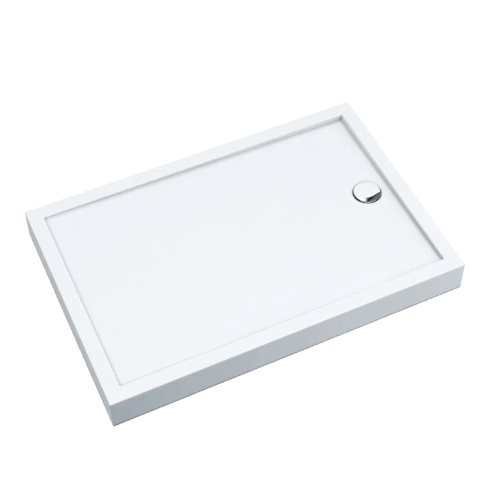 Cameron brodzik prostokątny z odpływem na środku krótkiego boku 70x120 cm