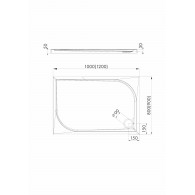 Canes brodzik kompozytowy prostokątny 90x120 cm
