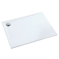 Libra Smooth White brodzik kompozytowy prostokątny 80x110 cm
