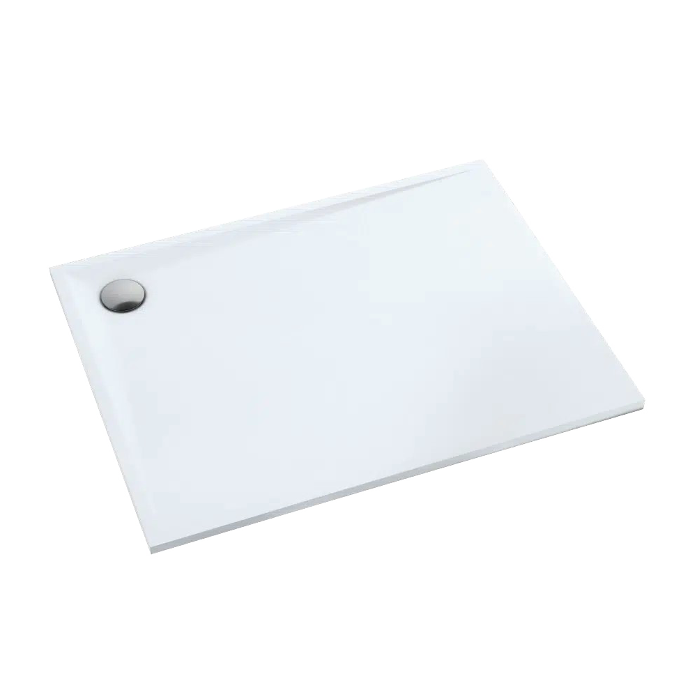 Libra Smooth White brodzik kompozytowy prostokątny 80x140 cm