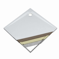 Libra Smooth White brodzik kompozytowy prostokątny 80x140 cm