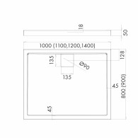 Mestrii Atira czarny brodzik kompozytowy prostokątny 80x100 IBSTC-1-80100-P syfon gratis