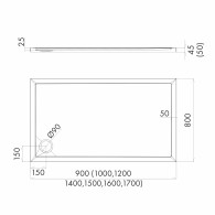 Mestrii Senta New brodzik cementowy prostokątny 80x120 cm