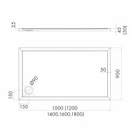 Mestrii Senta New brodzik cementowy prostokątny 90x100 cm