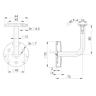 Uchwyt poręczy na ścianę