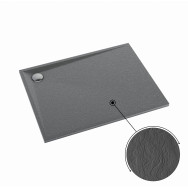 Libra Anthracite Stone brodzik kompozytowy prostokątny 80x120 cm - Domabau.pl