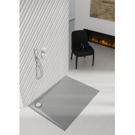 Libra Anthracite Stone brodzik kompozytowy prostokątny 80x120 cm