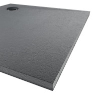 Libra Anthracite Stone brodzik kompozytowy prostokątny 80X90 cm