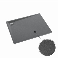Libra Anthracite Stone brodzik kompozytowy prostokątny 90x140 cm