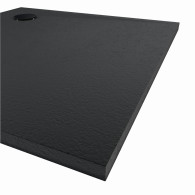 Libra Black Stone brodzik kompozytowy prostokątny 80x120 cm