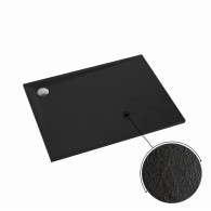 Libra Black Stone brodzik kompozytowy prostokątny 90x120 cm