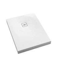 NonLimits White Stone brodzik prostokątny biały kamień 80x140 cm