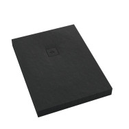 NonLimits Black Stone brodzik prostokątny czarny 70x90 cm - Domabau.pl