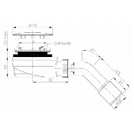 Competia New brodzik prostokątny odpływ na środku krótkiego boku 70x140 cm
