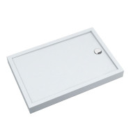 Competia New brodzik prostokątny odpływ na środku krótkiego boku 70x160 cm - Domabau.pl