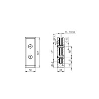 Kotwienie boczne - szkło