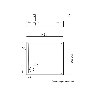 Medium Black Stone brodzik prostokątny czarny kamień 90x100 cm