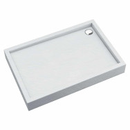 Medium White Stone brodzik prostokątny biały kamień 80x100 cm