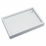 Medium White Stone brodzik prostokątny biały kamień 90x100 cm