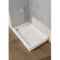 Medium White Stone brodzik prostokątny biały kamień 90x100 cm