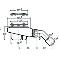 New Horizons White Stone brodzik prostokątny 70x90 cm