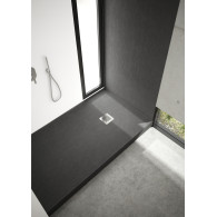 New Horizons Black Stone brodzik prostokątny 80x90 cm