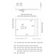 Kalait Cashmere Stone brodzik prostokątny 80x170 cm