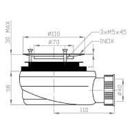Kalait Cashmere Stone brodzik prostokątny 90x110 cm