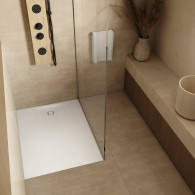 Majestic White Stone (biały kamień) brodzik 80x120 cm