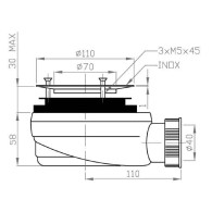 Majestic White Stone (biały kamień) brodzik 80x120 cm