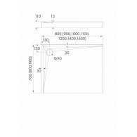 Solido brodzik prostokątny 80x100 cm