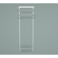 INTEGRI System garderoby - sekcja pojedyncza biała (14 elementów) Domax