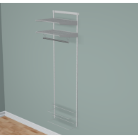 INTEGRI System garderoby - sekcja pojedyncza biała (14 elementów) Domax