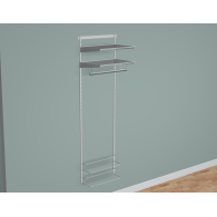 INTEGRI System garderoby - sekcja pojedyncza biała (14 elementów) Domax