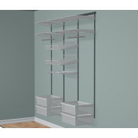 INTEGRI System garderoby kompletny biały (46 elementów) Domax