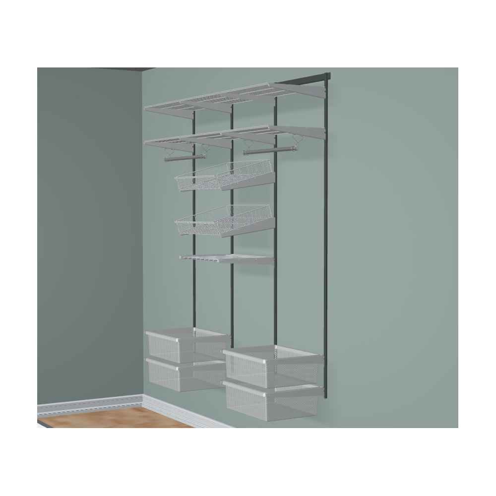 INTEGRI System garderoby kompletny biały (46 elementów) Domax