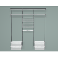 INTEGRI System garderoby kompletny biały (46 elementów) Domax