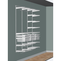 INTEGRI System garderoby premium 1850×2000mm biały (54 elementy) Domax