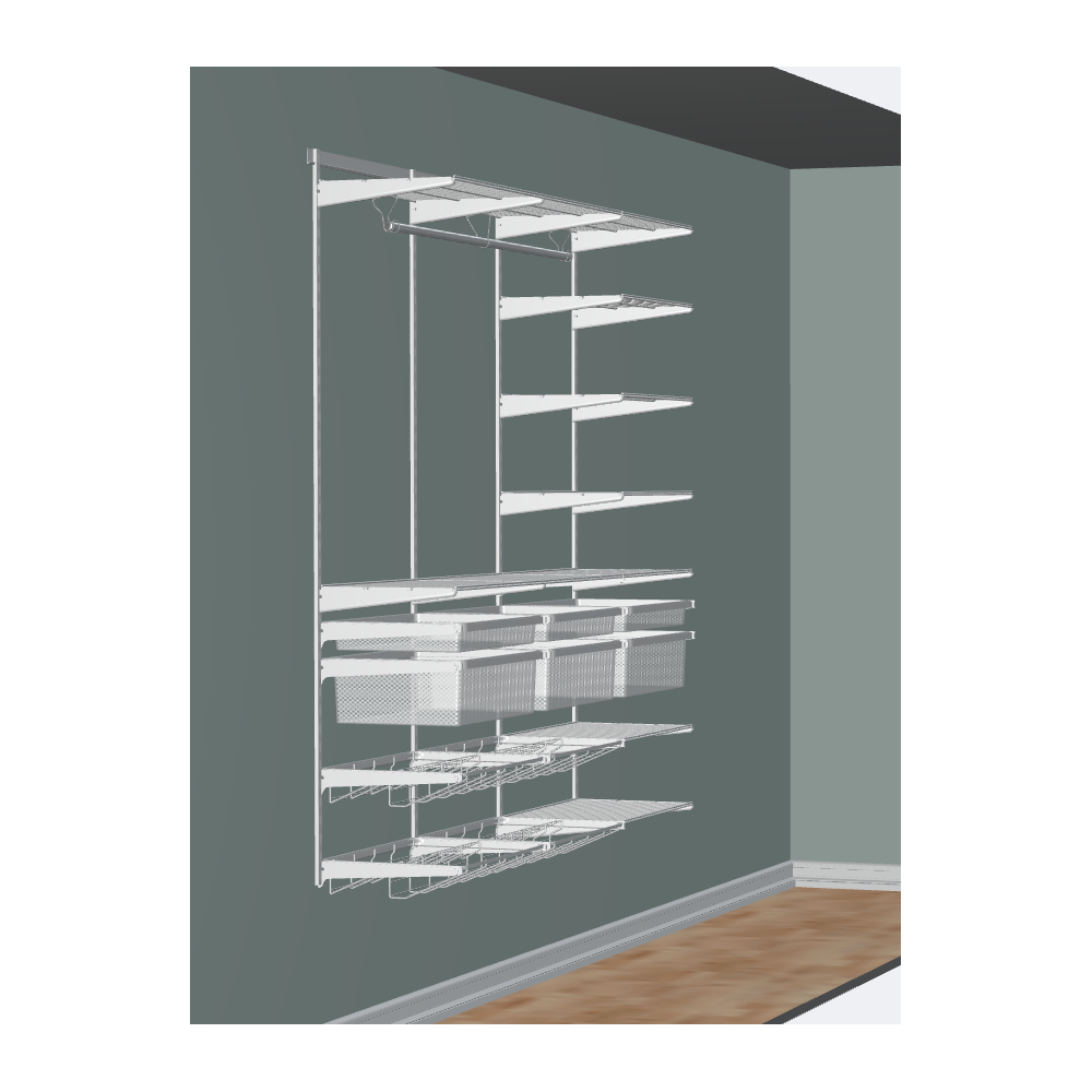 INTEGRI System garderoby premium 1850×2000mm biały (54 elementy) Domax