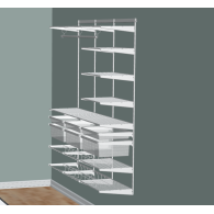 INTEGRI System garderoby premium 1850×2000mm biały (54 elementy) Domax