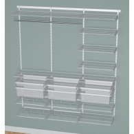 INTEGRI System garderoby premium 1850×2000mm biały (54 elementy) Domax