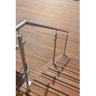Uchwyt do szkła ze stali nierdzewnej AISI 304, model 20, do balustrad i wypełnień szklanych - Domabau.pl