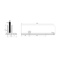 Aluminiowy profil kotwiący górny do szkła 12-17,52 mm, długość 6000 mm, Black Elox - Domabau.pl